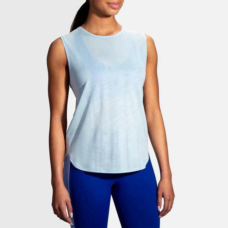 Brooks Spirit Mujer Camiseta Sin Mangas - Azules (3908YEKTI)